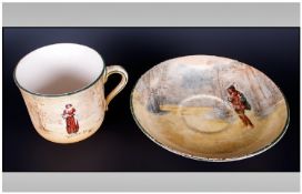 Royal Doulton Series Ware Cup and Saucer `Shakespeare` Series, the cup showing Anne Page, the