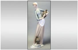 Lladro Figure ` The Jug Carrier ` Model No.4875. Issued 1974-1985. Height 12.5 Inches. Excellent