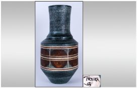 Troika Pottery - Classical Urn Vase. c.1960`s. Monogrammed to Base J.H. Excellent Condition, Stands