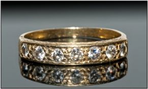 Ladies Antique 18ct Gold and Channel Set Diamond Ring. Diamond Weight 42 pts. P Size.