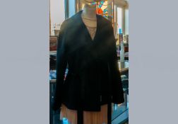 Ladies Burberry Jacket Size Large. Black with a very silky feel to it Burberry marked Buttons to