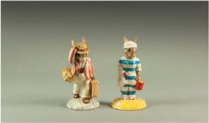 Royal Doulton - Bunnykins ( 2 ) In Total. Father - Figure of Year 1996 + Mother Figure of Year