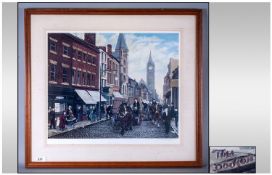 Tom Dodson 1910-1991 Ltd Edition Pencil Signed, Fine Art Stamp Coloured Print. Titled ` Fisher gate