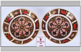 Royal Crown Derby Fine Pair Of Imari Pin Dishes, Pattern number 1128. Date 1974. Each 4.25`` in