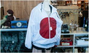 Authentic Nike Mens Jacket Size Medium. Zipped front with a Hod. White with A Red Centre and