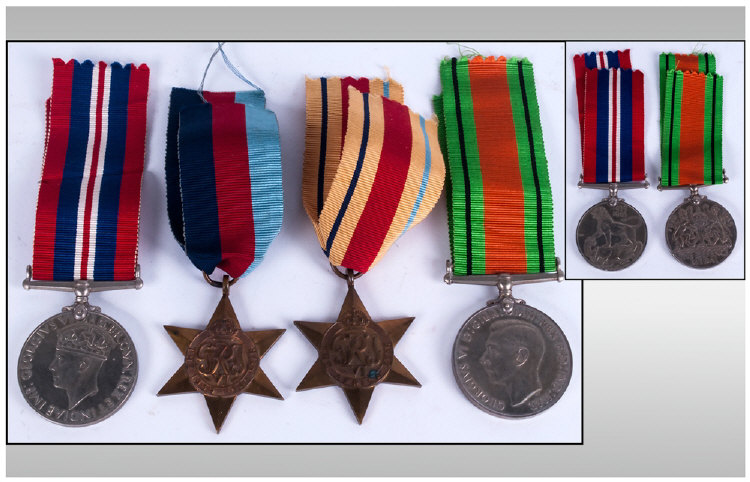 WW2 Interest Comprising 4 Medals To Include Africa Star, 39-45 Star, Defence Medal & War Medal