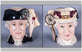 Royal Doulton Ltd Edition Character Jug ` George III and George Washington ` D.6749. Issued 1986