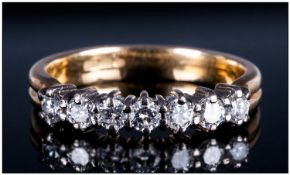 18ct Gold Eternity Ring, Set With 7 Round Modern Brilliant Cut Diamonds, Fully Hallmarked, Ring