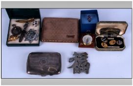 Mixed Lot Of Collectables Comprising Silver Bookmark With Bear Finial Hallmarked Birmingham 1947,