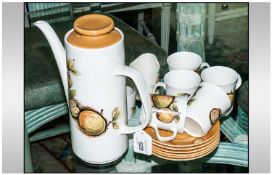 Studio Meakin Part Coffee Service Comprising 6 cups & saucers, sugar bowl, milk jug & coffee pot