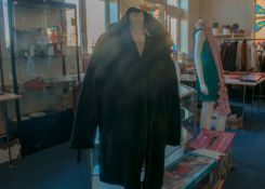 Mens Duffle Coat Duck and Cover Size Medium with Detachable Hood. Black with a zip up front with