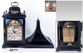 A Very Fine Late 18th Century Twin Fusee Striking English Ebonised Bracket Clock with pull quarter