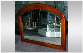 Over Mantle Mirror, wooden frame, bevelled glass, 37x30``