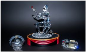 Swarovski S.C.S Cut Crystal Annual Edition Figure `Masquerade Trilogy Harlequin` Signed Adi