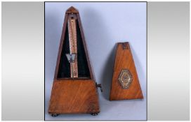 Maelzel Paquet Mahogany Cased Metronome. Height 8.75 Inches, Working Order.