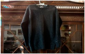 Barber Boys Jumper. Size Large around age 8. Long Sleeved Lambswool Crew Neck Charcoal Colour