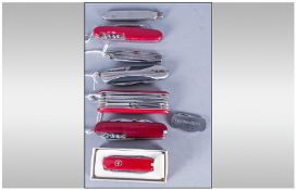 A Collection Of Modern Penknives, Makes include, Victorinox, Saizburg, Rodgers. 8 in total. All