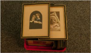 Collection Of Framed Postcards Of Girls & Boys