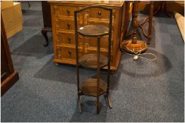 Edwardian Three Tier Folding Cake Stand. 38 inches high.