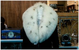 Arctic Fox Fur Stole. Fully Lined, Very Good Condition.