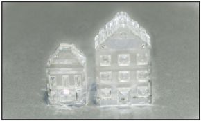 Swarovski Crystal Boxed Set Of Two Houses