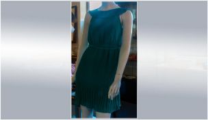 New With Tags Next Dress Size 8 Green. R.R.P £45. Short Sleeved dress with a Frilly Neckline and