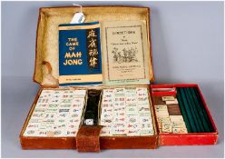 Two Mahjong Sets, One Chad Valley, One Leather Cased Ma Jong Manufactory.