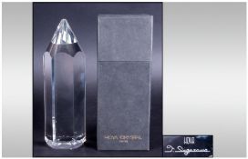 Hoya Top Quality Crystal Pencil Shaped Paperweight, Signed to underside. 8.25`` in height. With