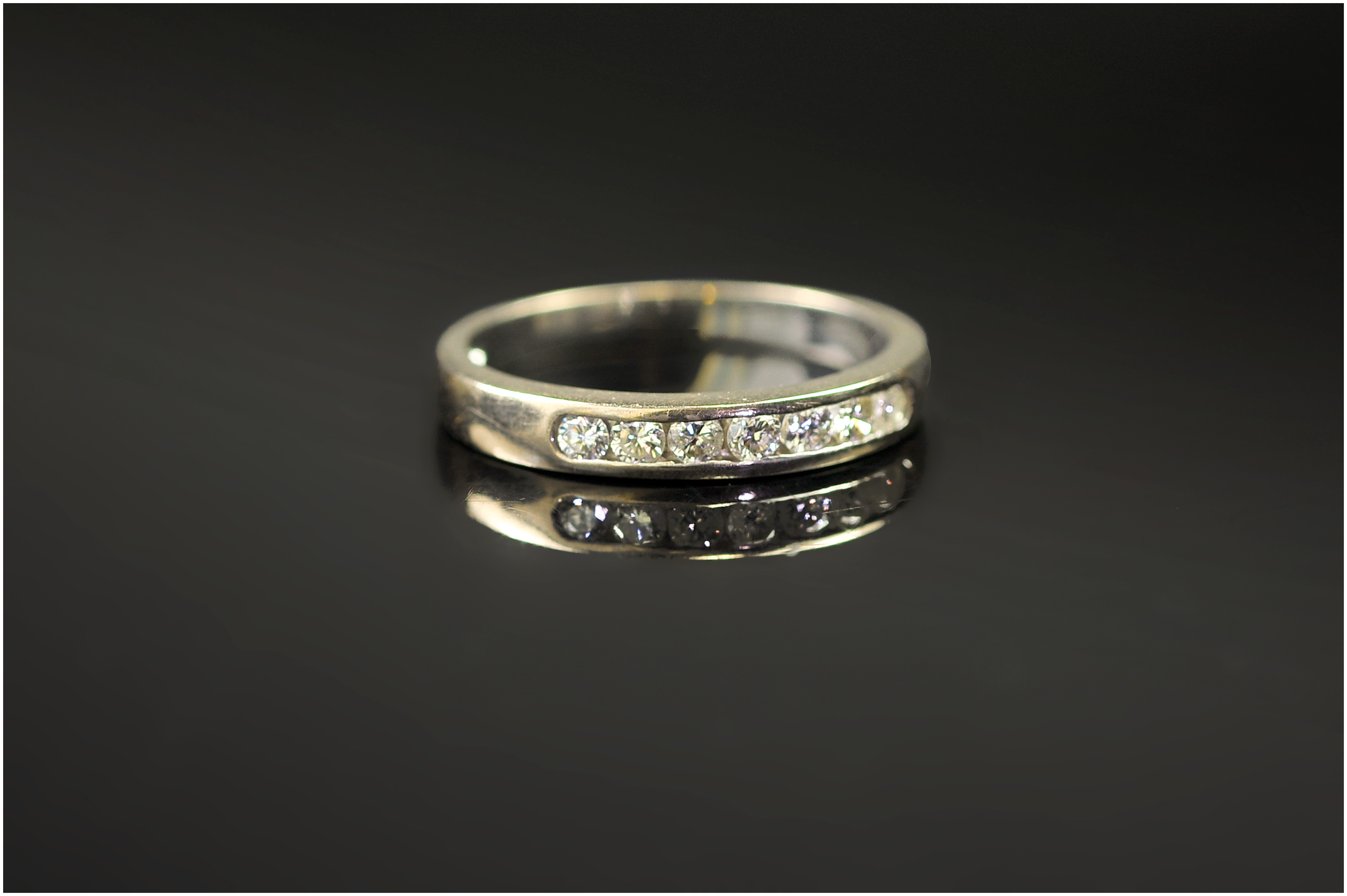 18ct White Gold Diamond Eternity Ring, 7 Round Modern Brilliant Cut Diamonds, Channel Set, Fully - Image 5 of 5