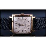 Jaeger Le Coultre 18ct Gold Automatic Wristwatch. Silvered Face , day / date aperture, marked 18ct