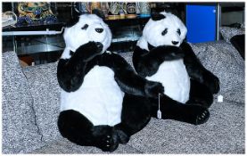 Two Giant Panda Soft Toys 24 inches in height. As new condition.