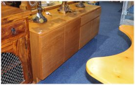 Teak Sideboard In The G.Plan Style with a three cupboard base, and one large drawer above. 21'' in