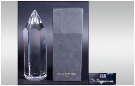 Hoya Top Quality Crystal Pencil Shaped Paperweight, Signed to underside. 8.25'' in height. With