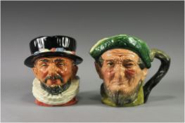 Royal Doulton Character Jugs ( 2 ) In Total. 1/ Beef eater D6206, Height 6 Inches. 1/ Auld Mac D.