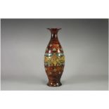 Doulton Lambeth Art Nouveau Tall Vase, Monogrammed to Base - L.A ( Elizabeth Adams ) Stands 12.5