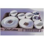 Set Of 6 Trios, 6 Cups, Saucers & Side Plates Commemorating The Coronation June 2nd 1953