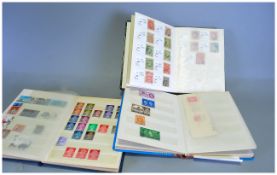 Three Small Stamp Albums With G.B & Foreign Stamps.