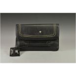 Mont Blanc Meisterstuck Collection Black Leather Full Grain, Calf Hide Clutch Bag, with Black