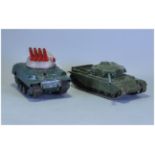 Two Metal/Plastic Toy Tanks one vintage XK491 Tank made by Minic Toys England Triang. The other by