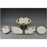 Set Of Five Royal Albert Serving Dishes, various designs. 10'' in width.