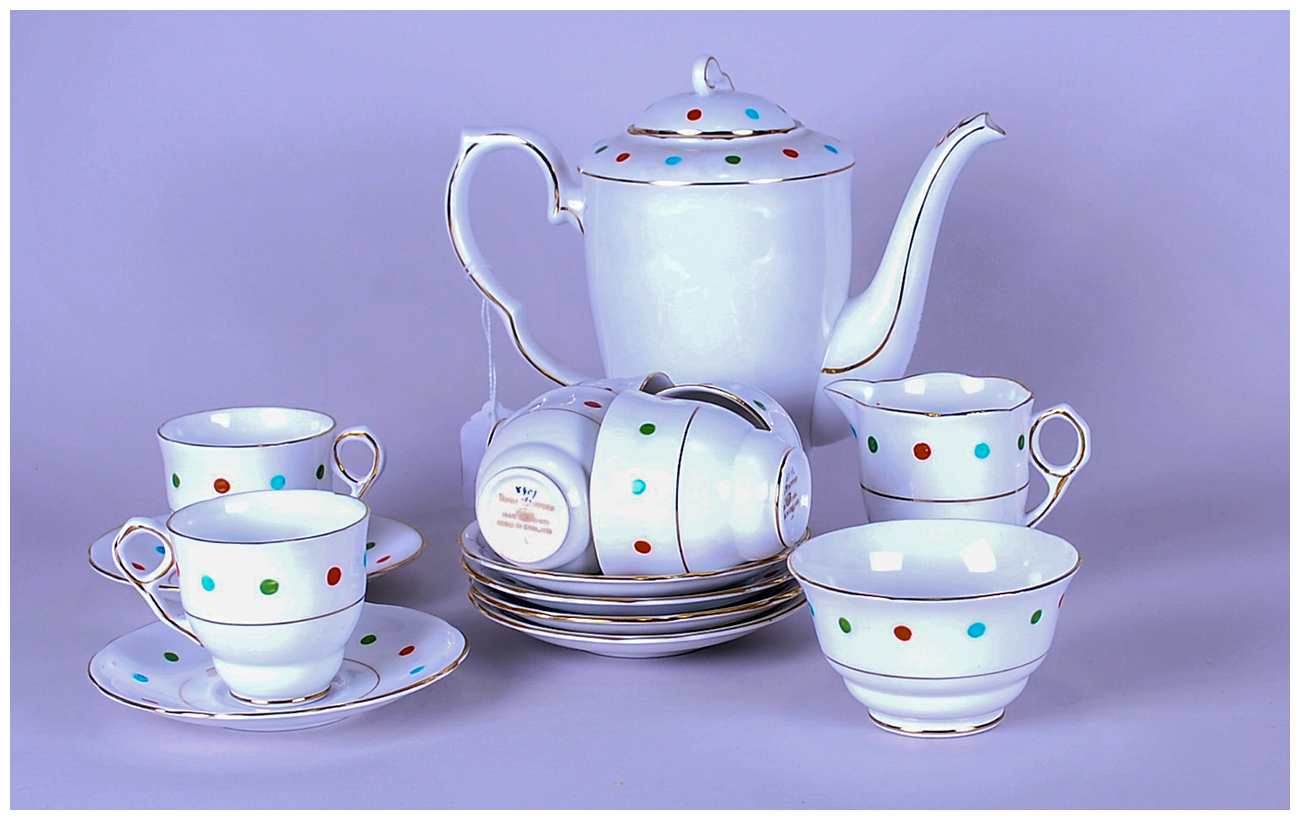 Royal Stafford Coffee Pot Set, Polka Dot Pattern, Comprising Coffee Pot, Milk Jug, Sugar Bowl and - Image 3 of 3