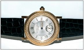 Gents 18ct Gold Cased Garrard Wristwatch, with visable 21ct white gold rotor and a high grade