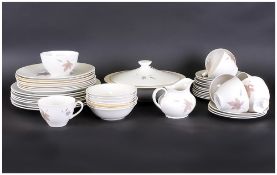 Royal Doulton 'Tumbling Leaves' Part Dinner Set comprising tureen, cups, saucers, side plates, large