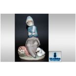 Lladro Figure ' Duck Seller ' Model No.1267. Issued 1974-1993. Height 7.75 Inches. Excellent