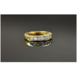 18ct Yellow Gold Channel Set Diamond Ring The diamond of good colour. Est Weight 50pts.  Fully