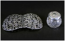 Art Nouveau - Filigree and Stylised Silver Buckle of Good Quality. Hallmark Birmingham 1901. 3.75