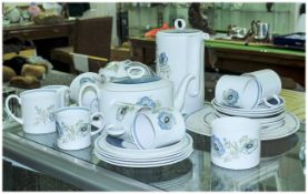 Susie Cooper 'Glen West' Part Teaset comprising teapot, coffee pot, cups, saucers (33) pieces in