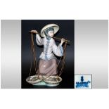 Lladro Figure ' Duck Seller ' Model No.1267. Issued 1974-1993. Height 7.75 Inches. Excellent