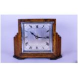 Garrards - Electric Art Deco Oak Cased 8 Day Westminster Chiming and Striking Mantel Clock,