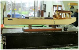 Wooden Scale Model of a Boat Named 'Teazle' in a fitted wooden box, 36 inches in length.